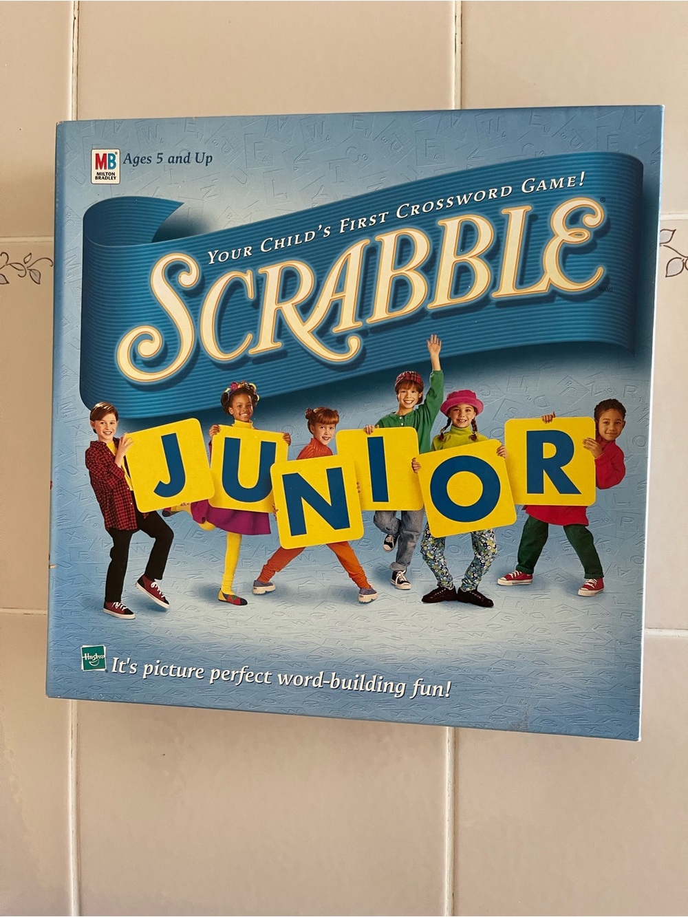 Hasbro Scrabble Junior Kids Board Game - Blue Used but still in good condition